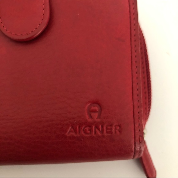 Etienne Aigner Red Leather Wallet - Picture 3 of 7